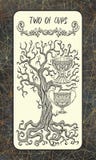 Δύο από τα φλυτζάνια Δευτερεύουσα κάρτα Arcana Tarot ελεύθερη απεικόνιση δικαιώματος Δύο από τα φλυτζάνια Δευτερεύουσα κάρτα Arcana Tarot ελεύθερη απεικόνιση δικαιώματος