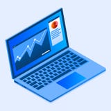 Εικονίδιο lap-top χρηματοδότησης, isometric ύφος ελεύθερη απεικόνιση δικαιώματος Εικονίδιο lap-top χρηματοδότησης, isometric ύφος ελεύθερη απεικόνιση δικαιώματος
