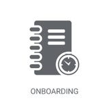 Εικονίδιο Onboarding Καθιερώνουσα τη μόδα έννοια λογότυπων Onboarding στο άσπρο backgro διανυσματική απεικόνιση Εικονίδιο Onboarding Καθιερώνουσα τη μόδα έννοια λογότυπων Onboarding στο άσπρο backgro διανυσματική απεικόνιση