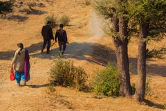 Εικόνα μιας ινδικής οικογένειας που παίρνει έναν περίπατο σε μια κορυφή υψώματος μεταξύ των δέντρων Η εικόνα παρουσιάζει έναν πατ στοκ φωτογραφίες Εικόνα μιας ινδικής οικογένειας που παίρνει έναν περίπατο σε μια κορυφή υψώματος μεταξύ των δέντρων Η εικόνα παρουσιάζει έναν πατ στοκ φωτογραφίες