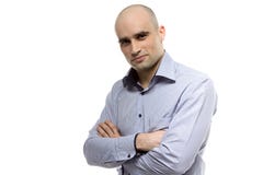 Εικόνα του χαμογελώντας νέου άτριχου επιχειρησιακού ατόμου στοκ εικόνες Εικόνα του χαμογελώντας νέου άτριχου επιχειρησιακού ατόμου στοκ εικόνες