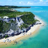 Εναέρια άποψη της παραλίας Trancoso, Πόρτο Seguro, Bahia, Βραζιλία στοκ εικόνα Εναέρια άποψη της παραλίας Trancoso, Πόρτο Seguro, Bahia, Βραζιλία στοκ εικόνα