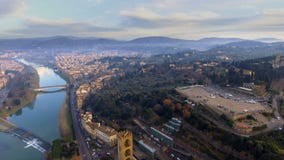 Εναέρια άποψη της Φλωρεντίας, Ιταλία στο ηλιοβασίλεμα απόθεμα βίντεο Εναέρια άποψη της Φλωρεντίας, Ιταλία στο ηλιοβασίλεμα απόθεμα βίντεο