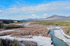 Εναέρια άποψη του κολπίσκου φαραγγιών στο Yukon στοκ φωτογραφίες με δικαίωμα ελεύθερης χρήσης Εναέρια άποψη του κολπίσκου φαραγγιών στο Yukon στοκ φωτογραφίες με δικαίωμα ελεύθερης χρήσης