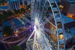 Εναέρια εικόνα Skyview Ατλάντα Γεωργία τη νύχτα στοκ εικόνες Εναέρια εικόνα Skyview Ατλάντα Γεωργία τη νύχτα στοκ εικόνες
