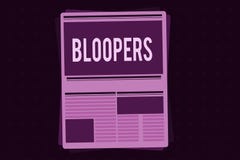 Εννοιολογικό χέρι που γράφει παρουσιάζοντας Bloopers Επιχειρησιακών φωτογραφιών λάθη λαθών επίδειξης τα ενοχλητικά αποτυγχάνουν τ απεικόνιση αποθεμάτων Εννοιολογικό χέρι που γράφει παρουσιάζοντας Bloopers Επιχειρησιακών φωτογραφιών λάθη λαθών επίδειξης τα ενοχλητικά αποτυγχάνουν τ απεικόνιση αποθεμάτων