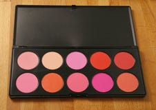 Επαγγελματικός αποτελέστε το pallette του blusher μάγουλων στοκ φωτογραφία με δικαίωμα ελεύθερης χρήσης Επαγγελματικός αποτελέστε το pallette του blusher μάγουλων στοκ φωτογραφία με δικαίωμα ελεύθερης χρήσης