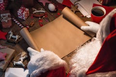 επιθυμία santa καταλόγων Claus στοκ εικόνες επιθυμία santa καταλόγων Claus στοκ εικόνες