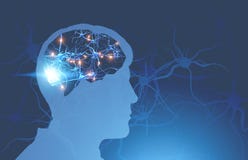 Επικεφαλής σκιαγραφία ατόμων με τις καμμένος συνάψεις εγκεφάλου ελεύθερη απεικόνιση δικαιώματος Επικεφαλής σκιαγραφία ατόμων με τις καμμένος συνάψεις εγκεφάλου ελεύθερη απεικόνιση δικαιώματος