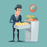 Επιχειρηματίας που ψάχνει το έγγραφο στο σωρό των φακέλλων Γραφειοκρατία γραφείων ελεύθερη απεικόνιση δικαιώματος Επιχειρηματίας που ψάχνει το έγγραφο στο σωρό των φακέλλων Γραφειοκρατία γραφείων ελεύθερη απεικόνιση δικαιώματος