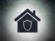 Επιχειρησιακή έννοια: Σπίτι στο υπόβαθρο εγγράφου ψηφιακών στοιχείων στοκ εικόνα Επιχειρησιακή έννοια: Σπίτι στο υπόβαθρο εγγράφου ψηφιακών στοιχείων στοκ εικόνα