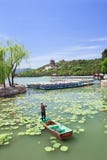 Εργαζόμενος σε μια βάρκα στη λίμνη Kunming, θερινό παλάτι, Πεκίνο, Κίνα Στοκ εικόνες με δικαίωμα ελεύθερης χρήσης Εργαζόμενος σε μια βάρκα στη λίμνη Kunming, θερινό παλάτι, Πεκίνο, Κίνα Στοκ εικόνες με δικαίωμα ελεύθερης χρήσης