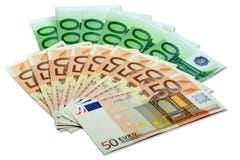 Ευρο- τραπεζογραμμάτια χρημάτων - ανεμιστήρας 50 και 100 ευρο- λογαριασμών στοκ εικόνες Ευρο- τραπεζογραμμάτια χρημάτων - ανεμιστήρας 50 και 100 ευρο- λογαριασμών στοκ εικόνες