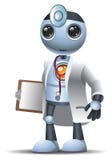 ευτυχές droid λίγος γιατρός χειρουργικών επεμβάσεων ρομπότ στο απομονωμένο λευκό διανυσματική απεικόνιση ευτυχές droid λίγος γιατρός χειρουργικών επεμβάσεων ρομπότ στο απομονωμένο λευκό διανυσματική απεικόνιση