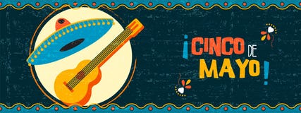 Ευτυχές έμβλημα Ιστού mariachi cinco de mayo μεξικάνικο Ευτυχές έμβλημα Ιστού mariachi cinco de mayo μεξικάνικο