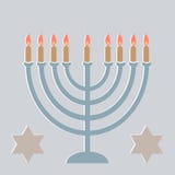 Ευχετήρια κάρτα Hanukkah με το λαμπτήρα και ένα έξι-δειγμένο αστέρι απεικόνιση αποθεμάτων Ευχετήρια κάρτα Hanukkah με το λαμπτήρα και ένα έξι-δειγμένο αστέρι απεικόνιση αποθεμάτων
