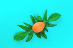 Ευχετήρια κάρτα Πάσχας με τα φύλλα και τα αυγά στοκ εικόνες Ευχετήρια κάρτα Πάσχας με τα φύλλα και τα αυγά στοκ εικόνες