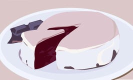 Εύγευστο και yummy κέικ σοκολάτας απεικόνιση αποθεμάτων Εύγευστο και yummy κέικ σοκολάτας απεικόνιση αποθεμάτων
