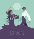 Ζεύγος flamenco του χαρακτηριστικού ισπανικού χορού χορού χορευτών Στοκ φωτογραφία με δικαίωμα ελεύθερης χρήσης Ζεύγος flamenco του χαρακτηριστικού ισπανικού χορού χορού χορευτών Στοκ φωτογραφία με δικαίωμα ελεύθερης χρήσης