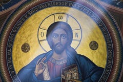 Ζωγραφική του Ιησού Pantocratoros Στοκ Εικόνες Ζωγραφική του Ιησού Pantocratoros Στοκ Εικόνες