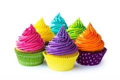 ζωηρόχρωμα cupcakes