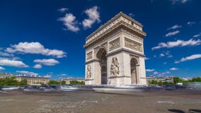 Η Triumphal τόξων de Triomphe αψίδα του αστεριού timelapse hyperlapse είναι ένα από τα διασημότερα μνημεία στο Παρίσι Η Triumphal τόξων de Triomphe αψίδα του αστεριού timelapse hyperlapse είναι ένα από τα διασημότερα μνημεία στο Παρίσι