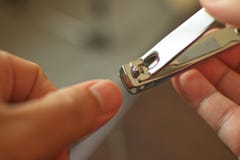 Η σκηνή της κοπής νυχιών στοκ εικόνες Η σκηνή της κοπής νυχιών στοκ εικόνες