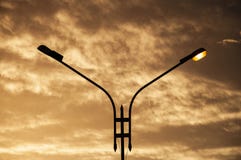 ηλιοβασίλεμα και φανάρι στοκ φωτογραφίες ηλιοβασίλεμα και φανάρι στοκ φωτογραφίες