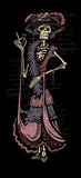 Ημέρα Λα Calavera Catrina του νεκρού σκελετού αριστοκρατών απεικόνιση αποθεμάτων Ημέρα Λα Calavera Catrina του νεκρού σκελετού αριστοκρατών απεικόνιση αποθεμάτων