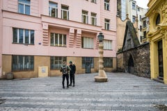 Θέση λαμπτήρων κυβιστών στην Πράγα, Δημοκρατία της Τσεχίας Στοκ Εικόνες Θέση λαμπτήρων κυβιστών στην Πράγα, Δημοκρατία της Τσεχίας Στοκ Εικόνες