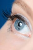 Θηλυκό μάτι με τα μακροχρόνια eyelashes στοκ εικόνες Θηλυκό μάτι με τα μακροχρόνια eyelashes στοκ εικόνες