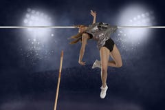 θηλυκό αλτών υπόγειων θαλάμων πόλων ανταγωνισμού στοκ φωτογραφία με δικαίωμα ελεύθερης χρήσης θηλυκό αλτών υπόγειων θαλάμων πόλων ανταγωνισμού στοκ φωτογραφία με δικαίωμα ελεύθερης χρήσης