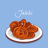 Ινδικό παραδοσιακό γλυκό jalebi στοκ εικόνα Ινδικό παραδοσιακό γλυκό jalebi στοκ εικόνα