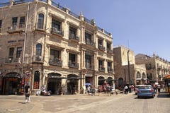 Ιστορικά κτήρια κοντά στην πύλη Jaffa στην παλαιά πόλη Jerusal στοκ φωτογραφία με δικαίωμα ελεύθερης χρήσης Ιστορικά κτήρια κοντά στην πύλη Jaffa στην παλαιά πόλη Jerusal στοκ φωτογραφία με δικαίωμα ελεύθερης χρήσης