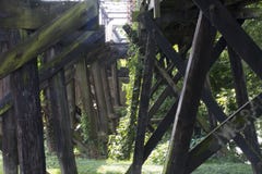 Ιστορική γέφυρα Marietta Οχάιο σιδηροδρόμου στοκ εικόνες Ιστορική γέφυρα Marietta Οχάιο σιδηροδρόμου στοκ εικόνες