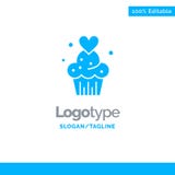 Κέικ, Cupcake, Muffins, που ψήνονται, μπλε στερεό πρότυπο λογότυπων γλυκών r απεικόνιση αποθεμάτων Κέικ, Cupcake, Muffins, που ψήνονται, μπλε στερεό πρότυπο λογότυπων γλυκών r απεικόνιση αποθεμάτων