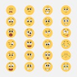 Κίτρινα emoticons με τις εκφράσεις κινούμενων σχεδίων απεικόνιση αποθεμάτων Κίτρινα emoticons με τις εκφράσεις κινούμενων σχεδίων απεικόνιση αποθεμάτων