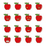 καθορισμένο διάνυσμα απεικόνισης emoticons χρωμάτων εύκολο editable Σύνολο Emoji Εικονίδια μήλων χαμόγελου Απομονωμένη απεικόνιση διανυσματική απεικόνιση καθορισμένο διάνυσμα απεικόνισης emoticons χρωμάτων εύκολο editable Σύνολο Emoji Εικονίδια μήλων χαμόγελου Απομονωμένη απεικόνιση διανυσματική απεικόνιση