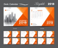 Καθορισμένο σχέδιο ημερολογιακών 2018 προτύπων γραφείων, πορτοκαλιά κάλυψη, σύνολο 12 ελεύθερη απεικόνιση δικαιώματος Καθορισμένο σχέδιο ημερολογιακών 2018 προτύπων γραφείων, πορτοκαλιά κάλυψη, σύνολο 12 ελεύθερη απεικόνιση δικαιώματος