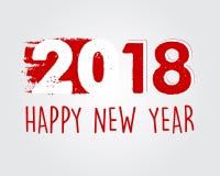 Καλή χρονιά 2018 στο κόκκινο συρμένο έμβλημα Στοκ φωτογραφίες με δικαίωμα ελεύθερης χρήσης Καλή χρονιά 2018 στο κόκκινο συρμένο έμβλημα Στοκ φωτογραφίες με δικαίωμα ελεύθερης χρήσης