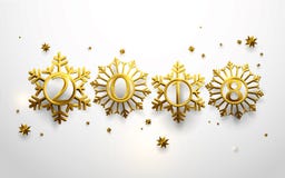 καλή χρονιά 2018 χρυσά snowflakes απεικόνιση αποθεμάτων καλή χρονιά 2018 χρυσά snowflakes απεικόνιση αποθεμάτων