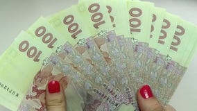 Κινηματογράφηση σε πρώτο πλάνο των χεριών ενός επιχειρηματία που μετρούν εκατό λογαριασμούς hryvnia σε έναν πίνακα φιλμ μικρού μήκους Κινηματογράφηση σε πρώτο πλάνο των χεριών ενός επιχειρηματία που μετρούν εκατό λογαριασμούς hryvnia σε έναν πίνακα φιλμ μικρού μήκους