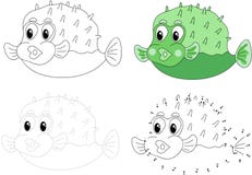 Κινούμενα σχέδια pufferfish επίσης corel σύρετε το διάνυσμα απεικόνισης Σημείο για να διαστίξει το παιχνίδι για το παιδί απεικόνιση αποθεμάτων Κινούμενα σχέδια pufferfish επίσης corel σύρετε το διάνυσμα απεικόνισης Σημείο για να διαστίξει το παιχνίδι για το παιδί απεικόνιση αποθεμάτων