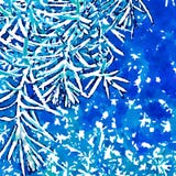 Κλάδοι στο χιόνι ψηφιακή εικόνα Stylization Watercolor ελεύθερη απεικόνιση δικαιώματος Κλάδοι στο χιόνι ψηφιακή εικόνα Stylization Watercolor ελεύθερη απεικόνιση δικαιώματος