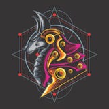 Κλασικά anubis τεθωρακισμένων διανυσματική απεικόνιση Κλασικά anubis τεθωρακισμένων διανυσματική απεικόνιση