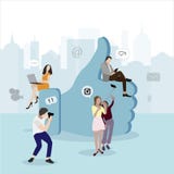 Κοινωνική έννοια δικτύων μέσων Σύμβολο όπως και άνθρωποι απεικόνιση αποθεμάτων Κοινωνική έννοια δικτύων μέσων Σύμβολο όπως και άνθρωποι απεικόνιση αποθεμάτων