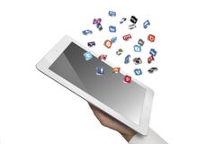 Κοινωνική μύγα εικονιδίων μέσων από το ipad στη διάθεση στοκ φωτογραφία με δικαίωμα ελεύθερης χρήσης Κοινωνική μύγα εικονιδίων μέσων από το ipad στη διάθεση στοκ φωτογραφία με δικαίωμα ελεύθερης χρήσης