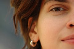 κορίτσι το μισό s προσώπου &si Στοκ Φωτογραφίες κορίτσι το μισό s προσώπου &si Στοκ Φωτογραφίες