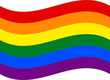 Κυματίζοντας σημαία LGBT απεικόνιση αποθεμάτων Κυματίζοντας σημαία LGBT απεικόνιση αποθεμάτων