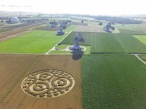 Κύκλος συγκομιδών cornfield κοντά σε Rasiting στοκ φωτογραφία Κύκλος συγκομιδών cornfield κοντά σε Rasiting στοκ φωτογραφία